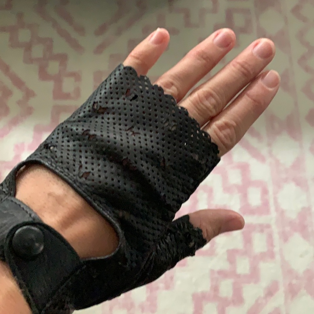 Leather Fingerless Gloves